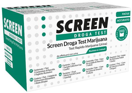 SCREEN DROGA TEST MARIJUANA CON CONTENITORE URINA image not present