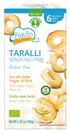 PANITO TARALLI SENZA GLUTINE E SENZA LIEVITO 180 G image not present