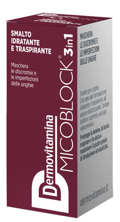 DERMOVITAMINA MICOBLOCK 3 IN 1 SMALTO IDRATANTE E TRASPIRANTE BORDEAUX 5 ML image not present