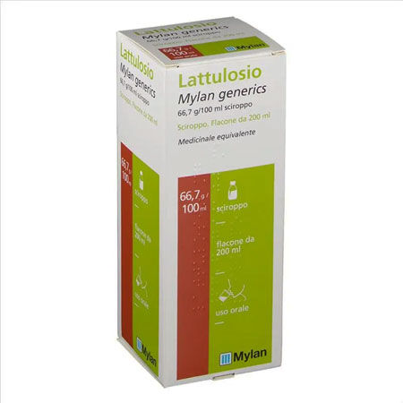 LATTULOSIO (MYLAN GENERICS)*scir 200 ml 66,7 g/100 ml flacone con bicchiere dosatore image not present