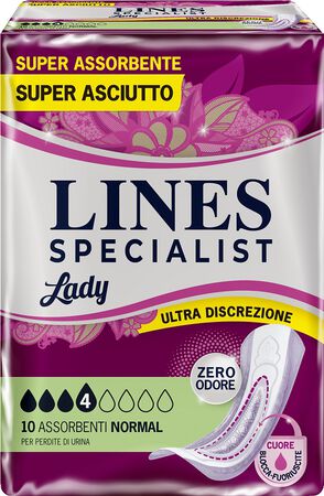 PANNOLONE SAGOMATO LINES SPECIALIST NORMAL 10 PEZZI image not present