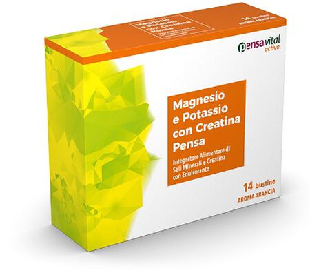 MAGNESIO E POTASSIO CON CREATINA ARANCIA PENSA 14 BUSTINE image not present