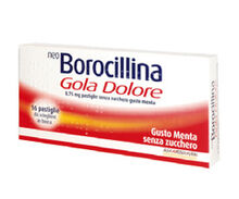 NEOBOROCILLINA GOLA DOLORE*16 pastiglie 8,75 mg menta senza zucchero