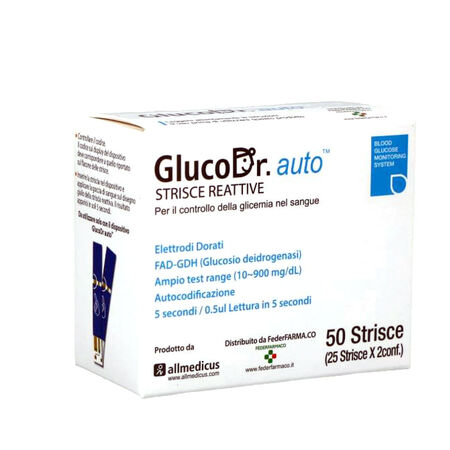 GLUCO DR AUTO GLICEMIA 50 STRISCE PROFAR image not present