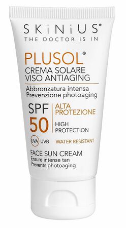 PLUSOL CREMA SOLARE VISO SPF50 50 ML image not present
