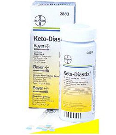 STRISCE MISURAZIONE GLICOSURIA E CHETONURIA KETODIASTIX 50 PEZZI image not present