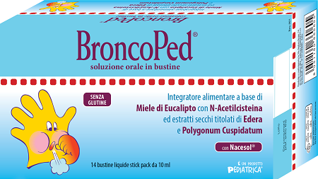 BRONCOPED SOLUZIONE ORALE 14 BUSTINE STICK PACK DA 10 ML image not present