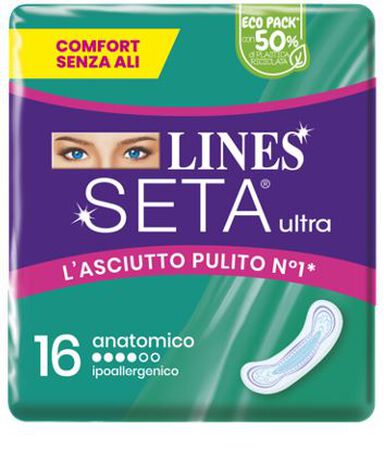 LINES SETA ULTRA ASSORBENTI ANATOMICO CP 16 PEZZI image not present