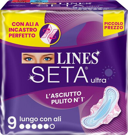LINES SETA ULTRA ASSORBENTI LUNGO ALI DWCT 9 PEZZI image not present