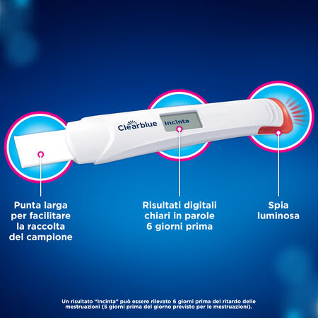 TEST DI GRAVIDANZA CLEARBLUE RILEVAZIONE PRECOCE 1 PEZZO image not present