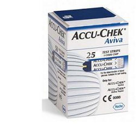 STRISCE MISURAZIONE GLICEMIA ACCU-CHEK AVIVA BRK RETAIL 25 PEZZI image not present