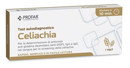 PROFAR TEST CELIACHIA TEST RAPIDO IMMUNOCROMATROGRAFICO A FLUSSO LATERALE 1 PEZZO image not present