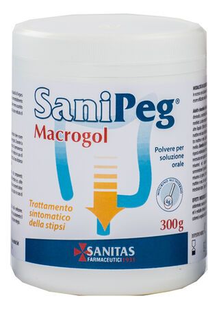 SANIPEG MACROGOL POLVERE PER SOLUZIONE ORALE BARATTOLO 300 G image not present