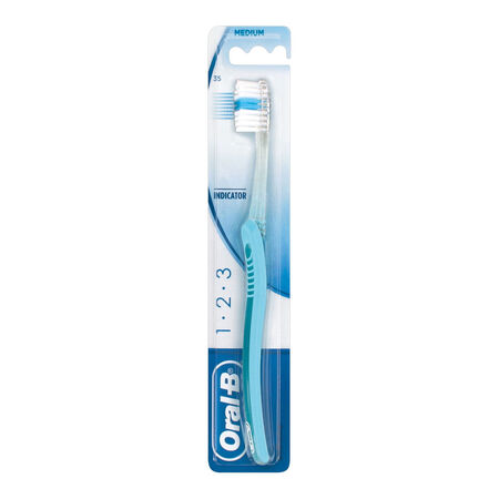 ORALB 123 INDICATOR SPAZZOLINO MANUALE SETOLE 35 MEDIE image not present
