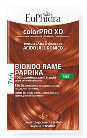 EUPHIDRA COLORPRO GEL COLORANTE CAPELLI XD 744 PAPRIKA 50 ML IN FLACONE + ATTIVANTE + BALSAMO + GUANTI image not present