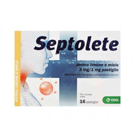 SEPTOLETE*16 pastiglie 3 mg + 1 mg aroma limone e miele image not present