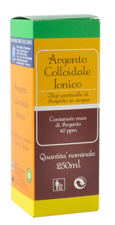 ARGENTO COLLOIDALE IONICO 40PPM CERTIFICATO 250 ML image not present