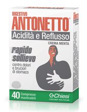 DIGESTIVO ANTONETTO ACIDITA' E REFLUSSO CREMA ALLA MENTA 40 COMPRESSE MASTICABILI