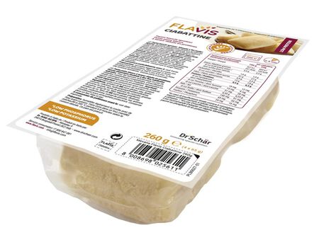 FLAVIS CIABATTINE PANINI BIANCHI APROTEICI 4 PEZZI DA 65 G image not present