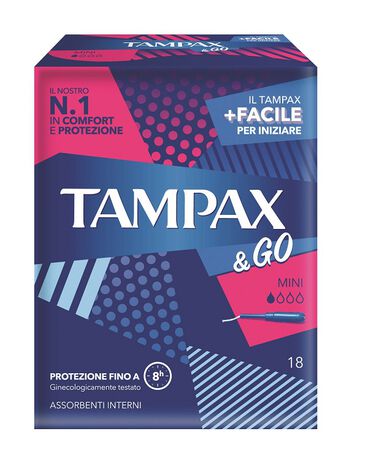 TAMPAX & GO MINI 18 PEZZI image not present