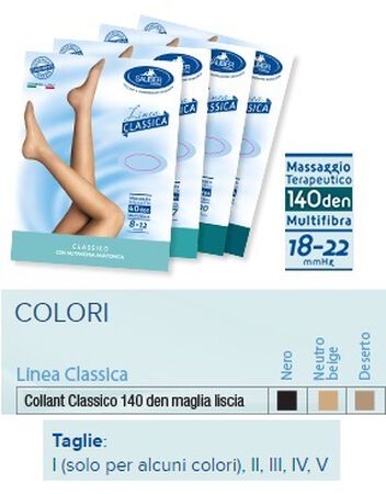 SAUBER COLLANT 140 DENARI MAGLIA LISCIA NEUTRO BEIGE 4 LINEA CLASSICA image not present