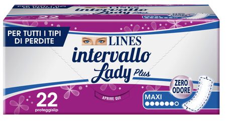 PROTEGGISLIP LINES INTERVALLO LADY PLUS MAXI 22 PEZZI image not present