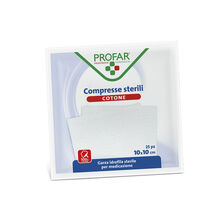 GARZA IN COTONE PROFAR COMPRESSA 10 X 10 CM 25 PEZZI