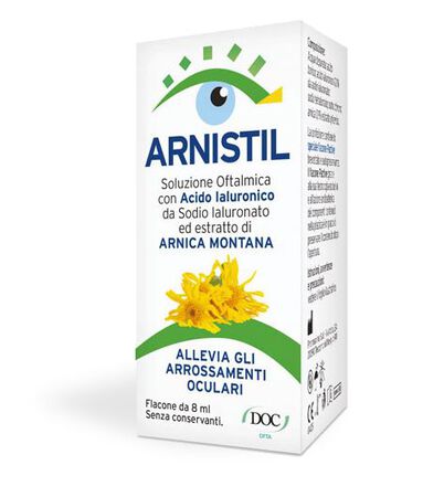ARNISTIL SOLUZIONE OFTALMICA ACIDO IALURONICO 0,2% + ESTRATTO DI ARNICA MONTANA 0,1% FLACONE 8 ML image not present