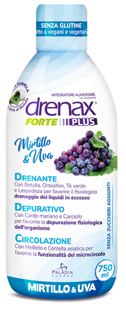 DRENAX FORTE PLUS ORIGINALE CON MIRTILLO E UVA 750 ML image not present
