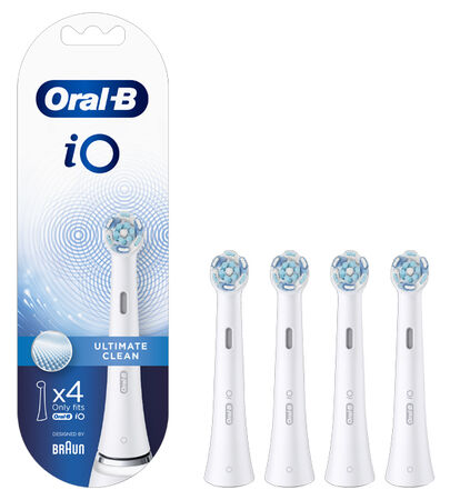 ORALB POWER REFILL IO ULTIMATE CLEAN WHITE 4 PEZZI image not present