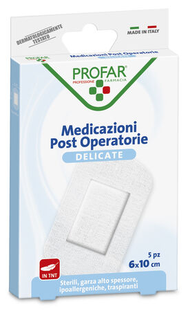 MEDICAZIONE POST OPERATORIA STERILE GARZA ANTIADERENTE 6X10 CM 5 PEZZI PROFAR image not present