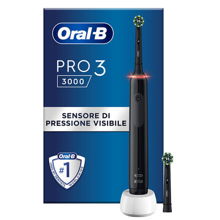 ORAL-B PRO 3 BLACK SPAZZOLINO ELETTRICO + 2 REFILL image not present
