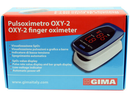 PULSOXIMETRO DA DITO OXY-2 SCHERMO LED 60X30,5X32,5MM 1 PEZZO image not present