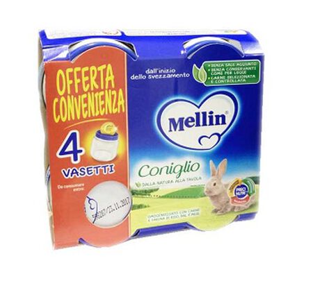 MELLIN OMOGENEIZZATO CONIGLIO 4X80 G image not present