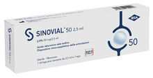 SIRINGA INTRA-ARTICOLARE SINOVIAL 50 ACIDO IALURONICO 2% 50 MG/2,5 ML 1 FS + AGO GAUGE 21 1 PEZZO