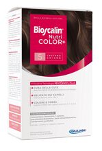 BIOSCALIN NUTRICOLOR PLUS 5 CASTANO CHIARO CREMA COLORANTE 40 ML + RIVELATORE CREMA 60 ML + SHAMPOO 12 ML + TRATTAMENTO FINALE BALSAMO 12 ML