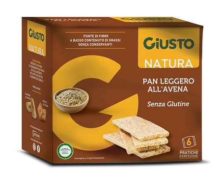 GIUSTO SENZA GLUTINE PANLEGGERO ALL'AVENA 6 CONFEZIONI DA 25G image not present