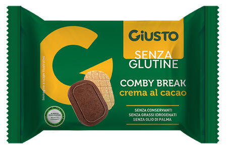GIUSTO SENZA GLUTINE COMBY BREAK CREMA CACAO 26 G image not present