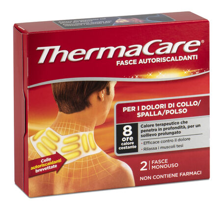 FASCE AUTORISCALDANTI A CALORE TERAPEUTICO THERMACARE COLLO/SPALLA/POLSO 2 PEZZI image not present