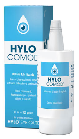 HYLO-COMOD GOCCE OCULARI IALURONATO DI SODIO 0,1%  FLACONCINO 10 ML image not present