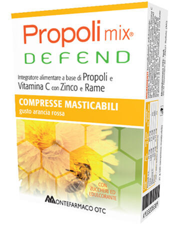PROPOLI MIX DEFEND 30 COMPRESSE MASTICABILI GUSTO ARANCIA image not present
