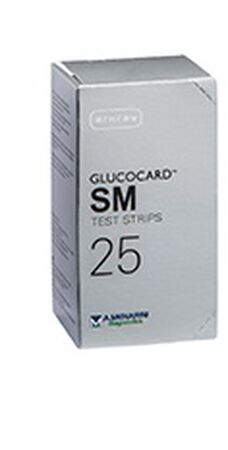 TEST STRIPS PER MISURAZIONE GLICEMIA GLUCOCARD SM 25 PEZZI image not present