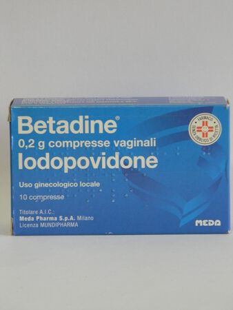 BETADINE*10 cpr vag 200 mg image not present