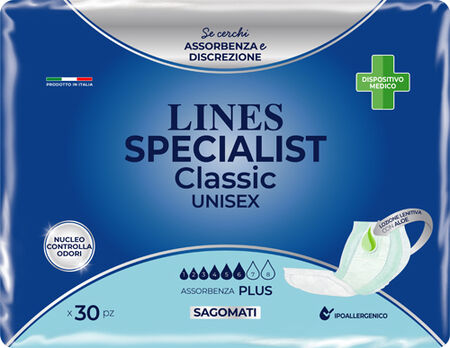 PANNOLONE SAGOMATO LINES SPECIALIST CLASSIC PLUS 30 PEZZI image not present