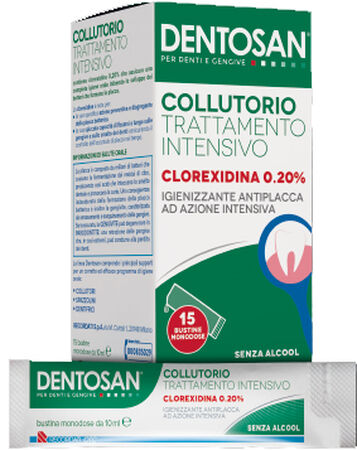 DENTOSAN COLLUTORIO MONODOSE INTENSIVO 0,20% 15 BUSTINE DA 10 ML image not present