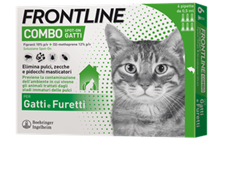 FRONTLINE COMBO SPOT-ON GATTI*soluz 6 pipette 0,5 ml 50 mg + 60 mg gatti e furetti image not present