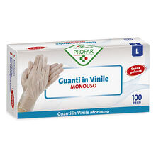 PROFAR GUANTO IN VINILE SENZA POLVERE L 100 PEZZI