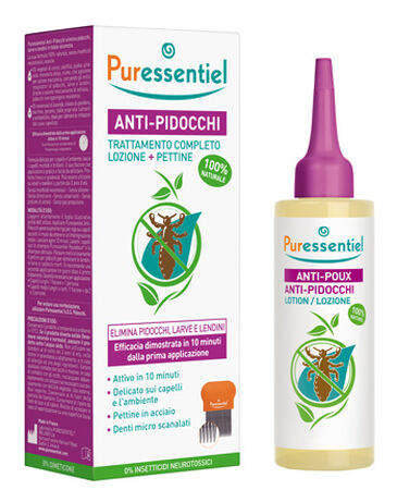 LOZIONE ANTIPIDOCCHI 100 ML + PETTINE PURESSENTIEL image not present
