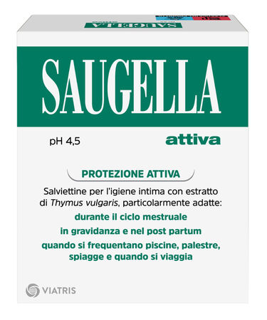 SAUGELLA ATTIVA SALVIETTINE DETERGENTI 10 BUSTINE image not present