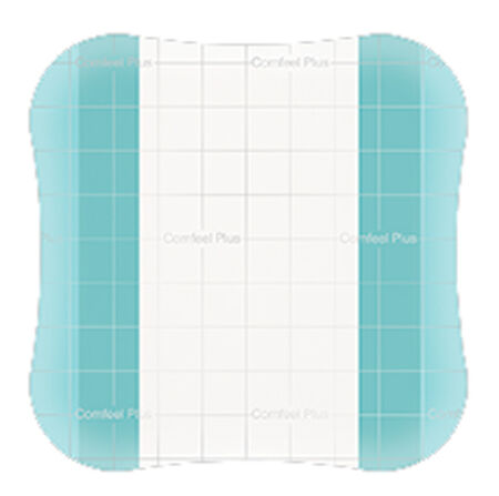 MEDICAZIONE SPECIALE ATTIVA TRASPARENTE CON IDROCOLLOIDE COMFEEL PLUS 10X10 CM 10 PEZZI image not present